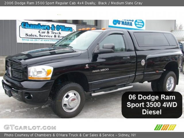 2006 Dodge Ram 3500 Sport Regular Cab 4x4 Dually in Black