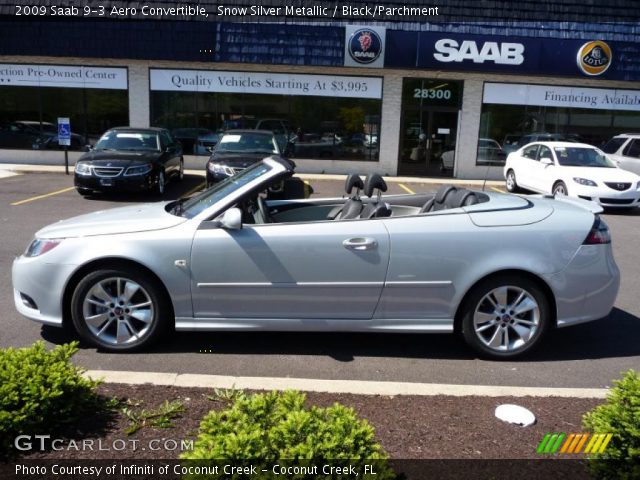 2009 Saab 9-3 Aero Convertible in Snow Silver Metallic