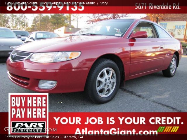 1999 Toyota Solara SE V6 Coupe in Red Flame Metallic