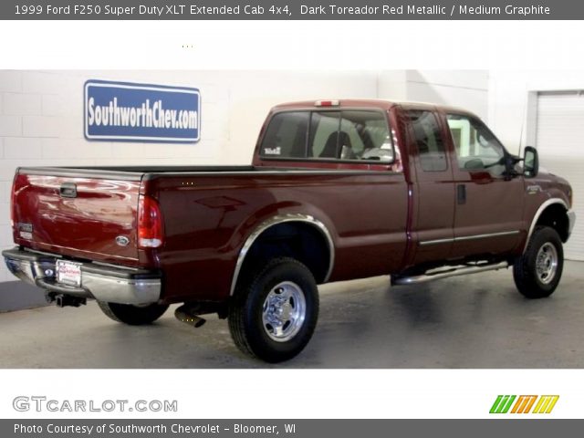1999 Ford F250 Super Duty XLT Extended Cab 4x4 in Dark Toreador Red Metallic