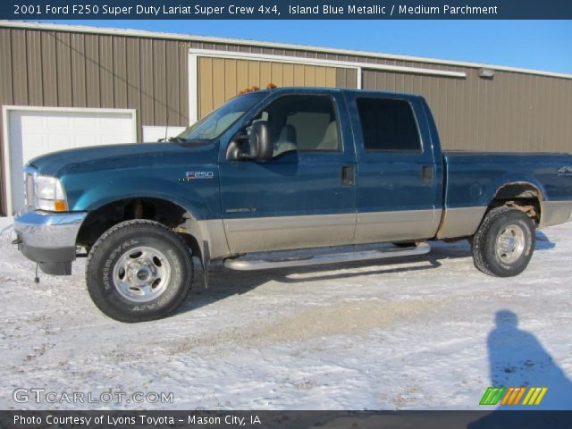 2001 Ford F250 Super Duty Lariat Super Crew 4x4 in Island Blue Metallic