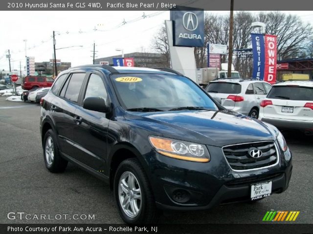 2010 Hyundai Santa Fe GLS 4WD in Pacific Blue Pearl