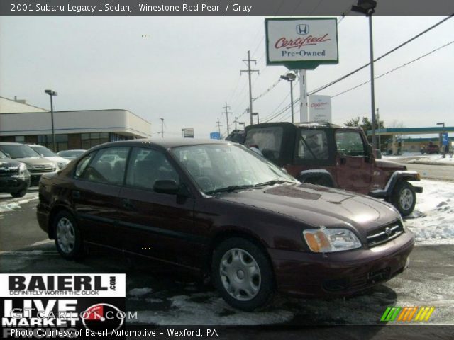 2001 Subaru Legacy L Sedan in Winestone Red Pearl