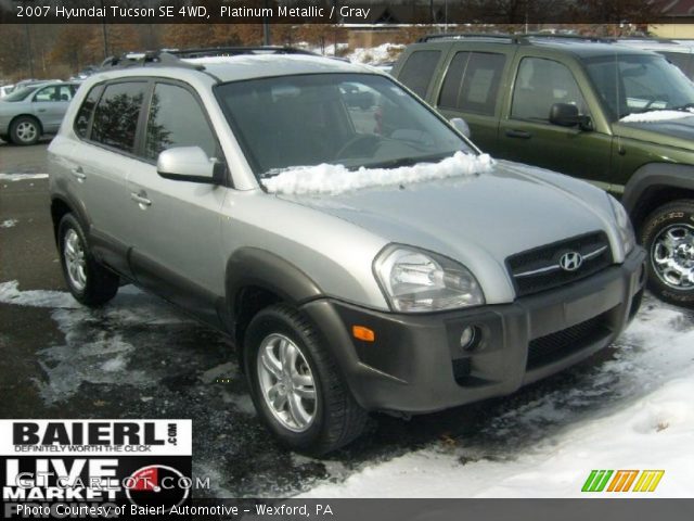 2007 Hyundai Tucson SE 4WD in Platinum Metallic
