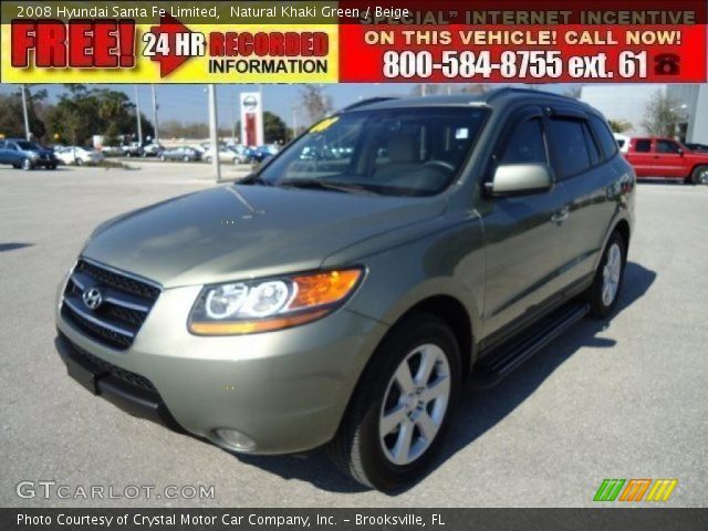 2008 Hyundai Santa Fe Limited in Natural Khaki Green