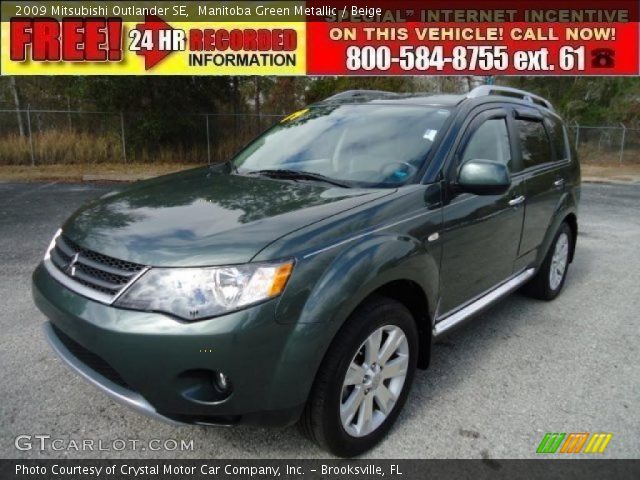 2009 Mitsubishi Outlander SE in Manitoba Green Metallic