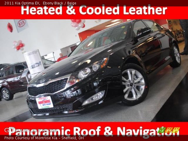 2011 Kia Optima EX in Ebony Black