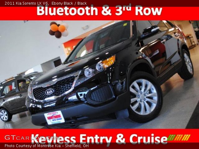 2011 Kia Sorento LX V6 in Ebony Black
