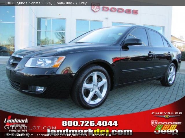 2007 Hyundai Sonata SE V6 in Ebony Black