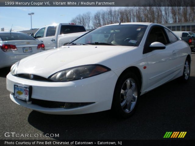 1999 Mercury Cougar V6 in Vibrant White