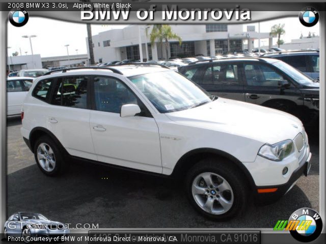 2008 BMW X3 3.0si in Alpine White