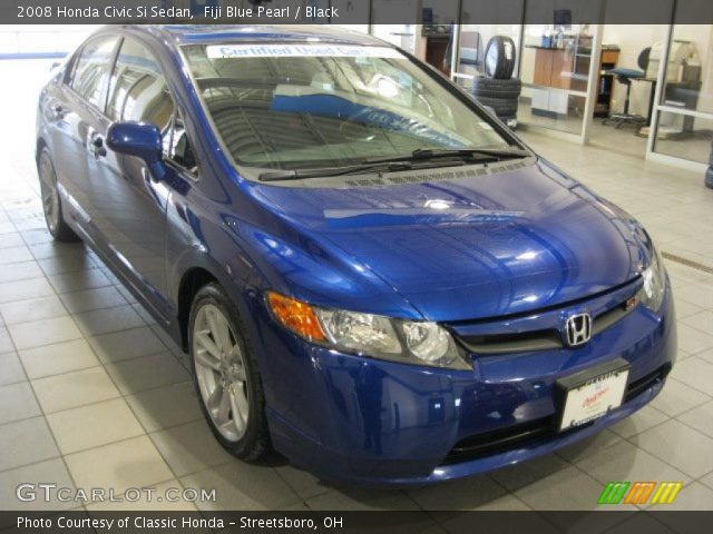 2008 Honda Civic Si Sedan in Fiji Blue Pearl