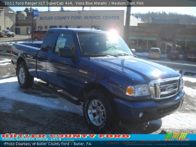 2011 Ford Ranger XLT SuperCab 4x4 in Vista Blue Metallic