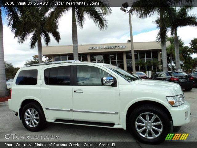 2008 Infiniti QX 56 4WD in Tuscan Pearl White