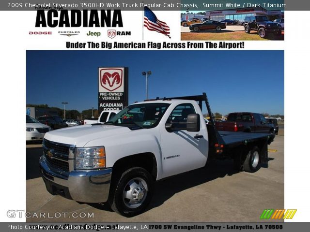 2009 Chevrolet Silverado 3500HD Work Truck Regular Cab Chassis in Summit White