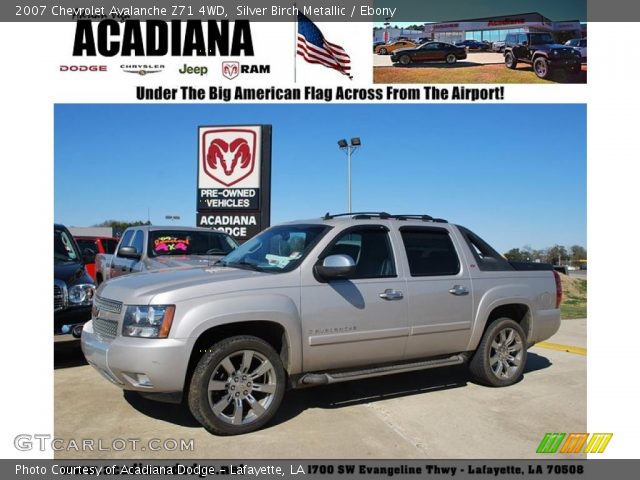 2007 Chevrolet Avalanche Z71 4WD in Silver Birch Metallic