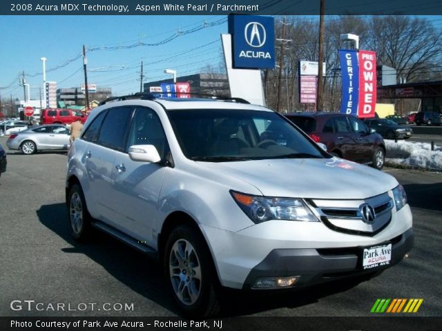 2008 Acura MDX Technology in Aspen White Pearl