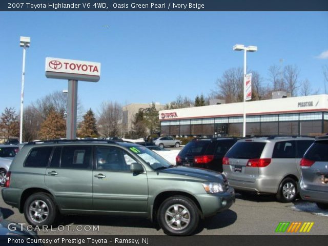 2007 Toyota Highlander V6 4WD in Oasis Green Pearl
