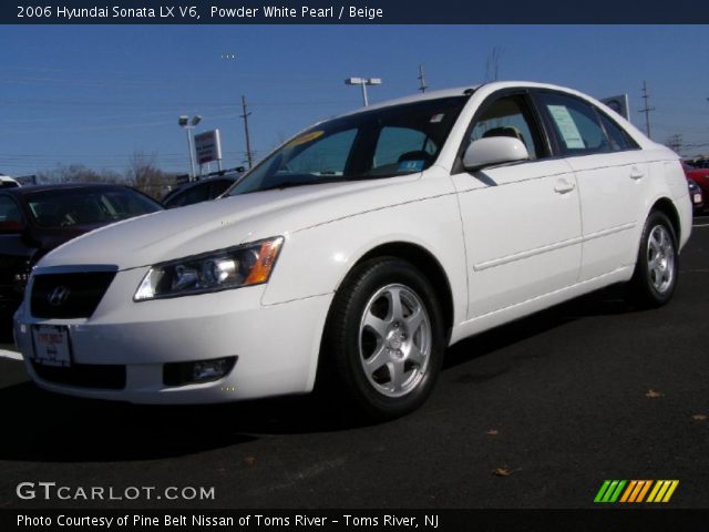 2006 Hyundai Sonata LX V6 in Powder White Pearl