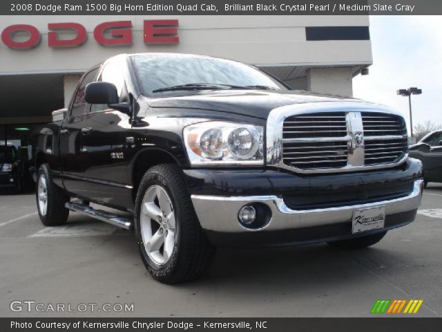 2008 Dodge Ram 1500 Big Horn Edition Quad Cab in Brilliant Black Crystal Pearl