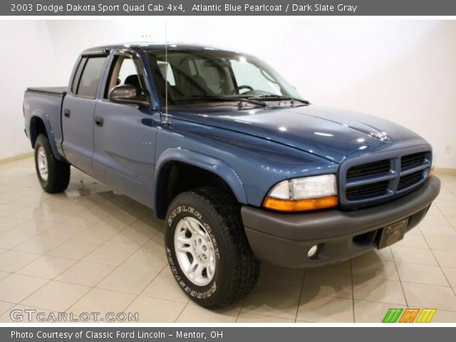 2003 Dodge Dakota Sport Quad Cab 4x4 in Atlantic Blue Pearlcoat
