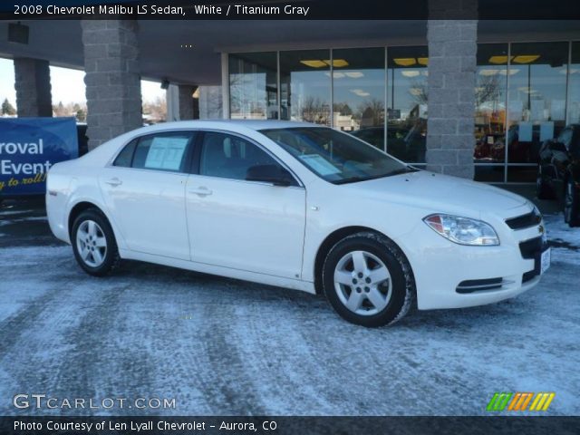 2008 Chevrolet Malibu LS Sedan in White