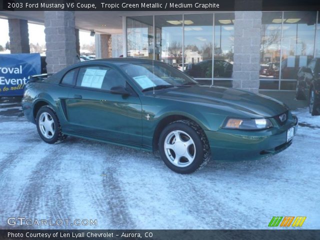 2003 Ford Mustang V6 Coupe in Tropic Green Metallic