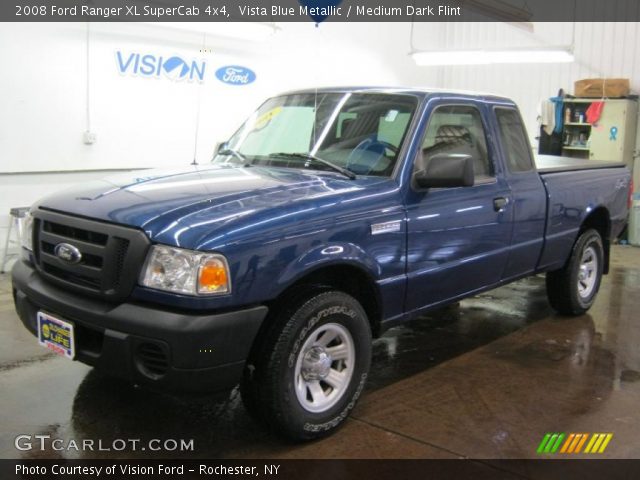 2008 Ford Ranger XL SuperCab 4x4 in Vista Blue Metallic