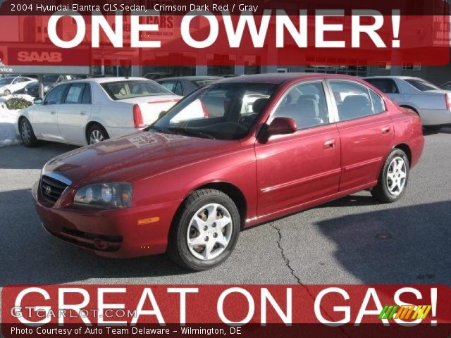 2004 Hyundai Elantra GLS Sedan in Crimson Dark Red