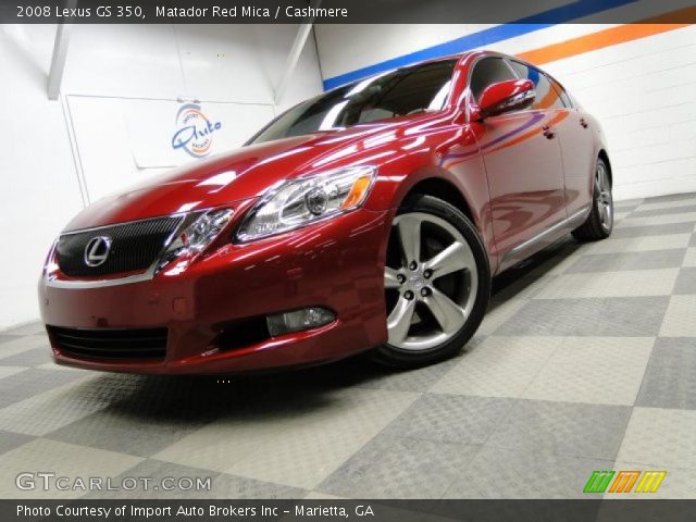 2008 Lexus GS 350 in Matador Red Mica