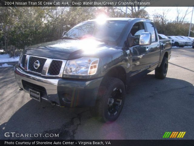 2004 Nissan Titan SE Crew Cab 4x4 in Deep Water Blue/Green