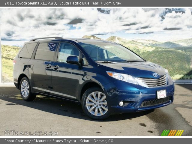 2011 Toyota Sienna XLE AWD in South Pacific Blue Pearl