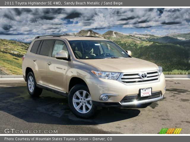 2011 Toyota Highlander SE 4WD in Sandy Beach Metallic
