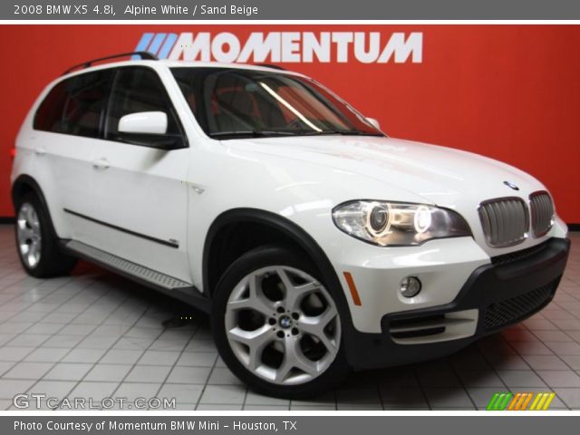 2008 BMW X5 4.8i in Alpine White
