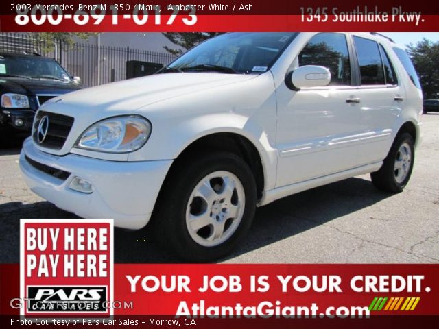 2003 Mercedes-Benz ML 350 4Matic in Alabaster White