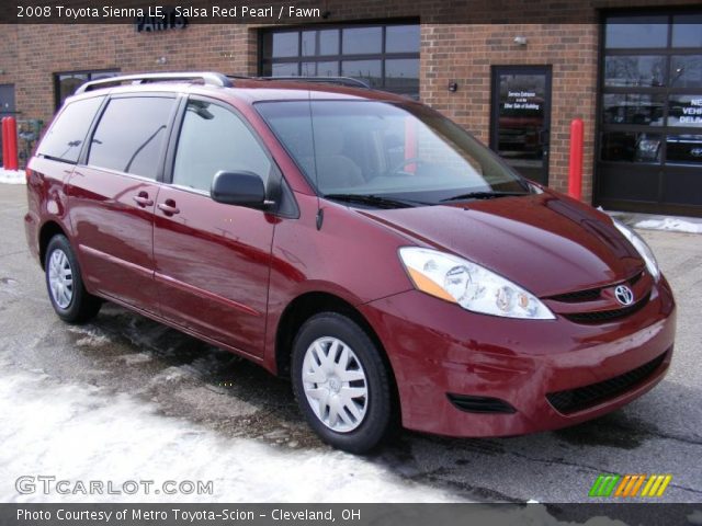 2008 Toyota Sienna LE in Salsa Red Pearl