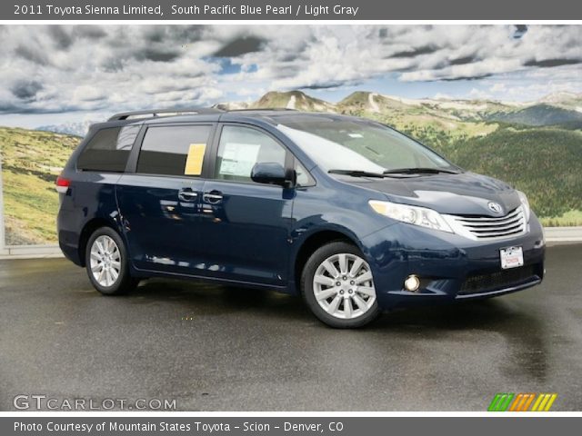 2011 Toyota Sienna Limited in South Pacific Blue Pearl