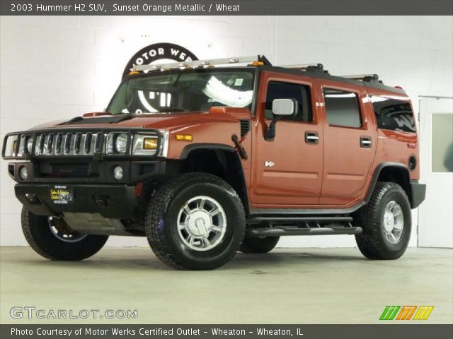 2003 Hummer H2 SUV in Sunset Orange Metallic