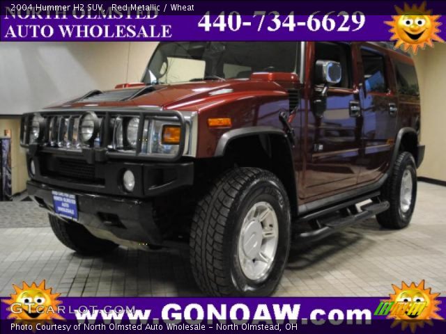 2004 Hummer H2 SUV in Red Metallic