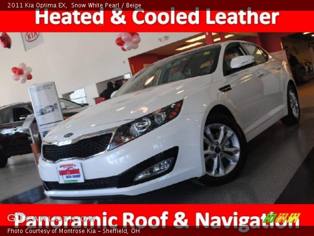 2011 Kia Optima EX in Snow White Pearl