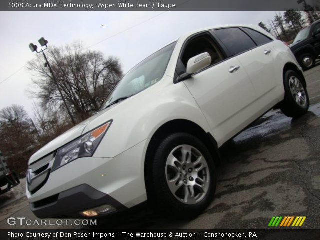2008 Acura MDX Technology in Aspen White Pearl