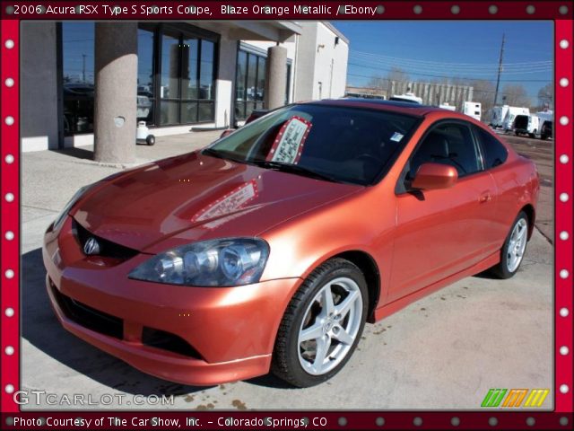 2006 Acura RSX Type S Sports Coupe in Blaze Orange Metallic