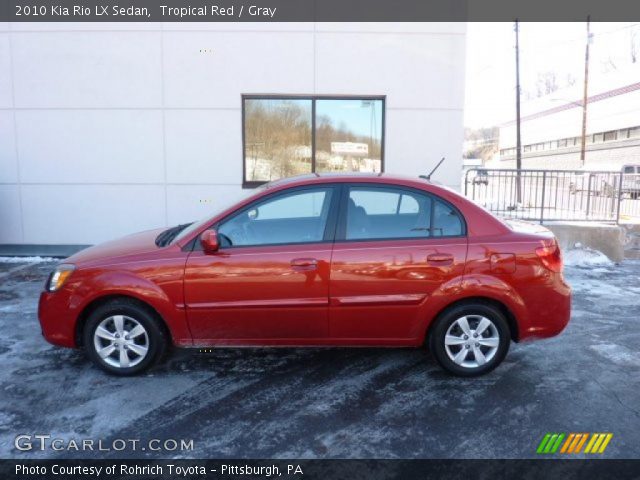 2010 Kia Rio LX Sedan in Tropical Red