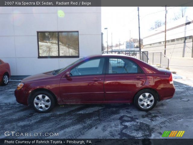 2007 Kia Spectra EX Sedan in Radiant Red