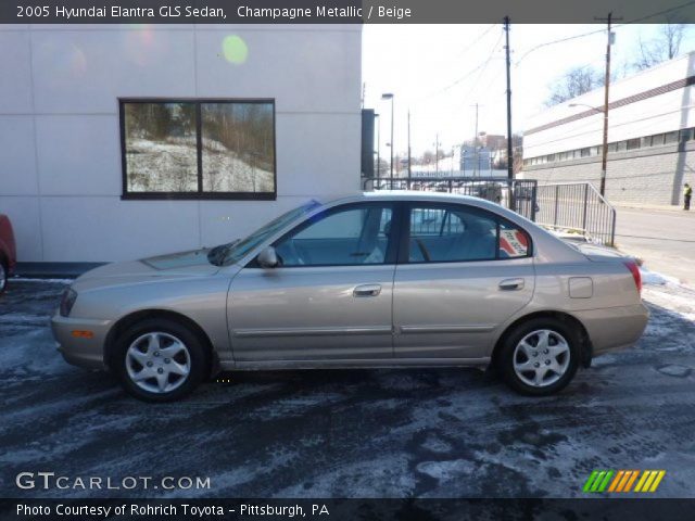 2005 Hyundai Elantra GLS Sedan in Champagne Metallic