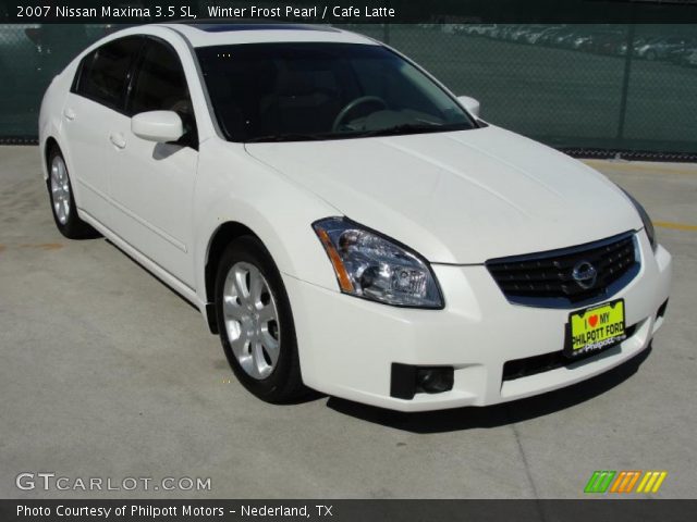 2007 Nissan Maxima 3.5 SL in Winter Frost Pearl