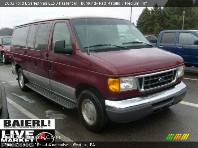 2003 Ford E Series Van E150 Passenger in Burgundy Red Metallic