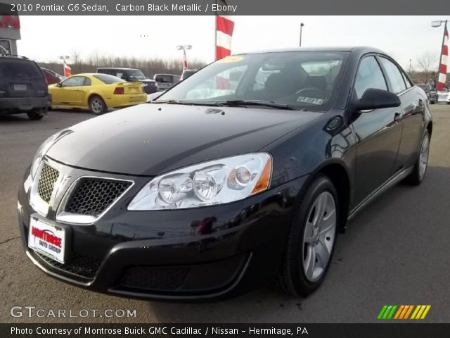 2010 Pontiac G6 Sedan in Carbon Black Metallic