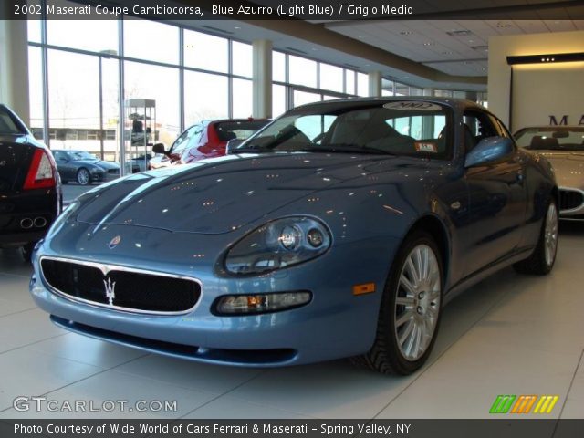 Blue Azurro Light Blue 2002 Maserati Coupe Cambiocorsa