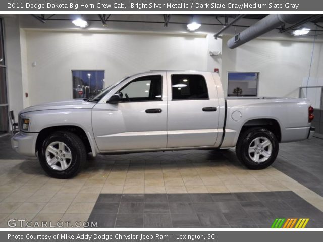 2011 Dodge Dakota Big Horn Crew Cab in Bright Silver Metallic